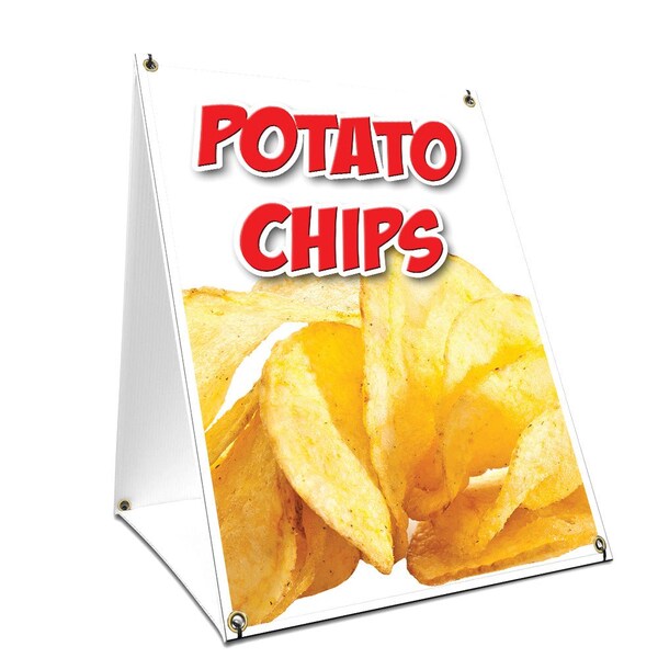 Signmission Potato Chips, 36 Inch x 24 Inch A-frame Yard Sign, Plastic Sign SBC-2436-Potato Chips - main