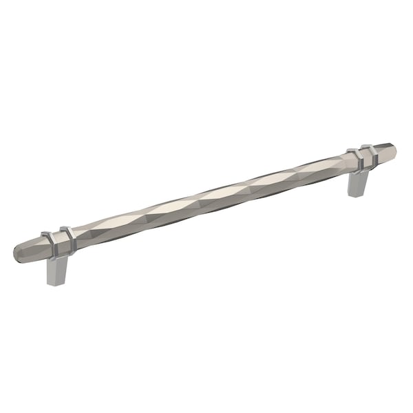 Amerock London 10-1/16 in 256 mm Center-to-Center Satin Nickel/Polished Chrome Cabinet Pull BP36664G1026 - main