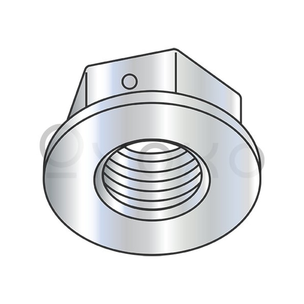 Oxoxo 1/4-20 Non Serrated Regular Flange Center Locknut Grade F Zinc, 3000PK 522303 - main