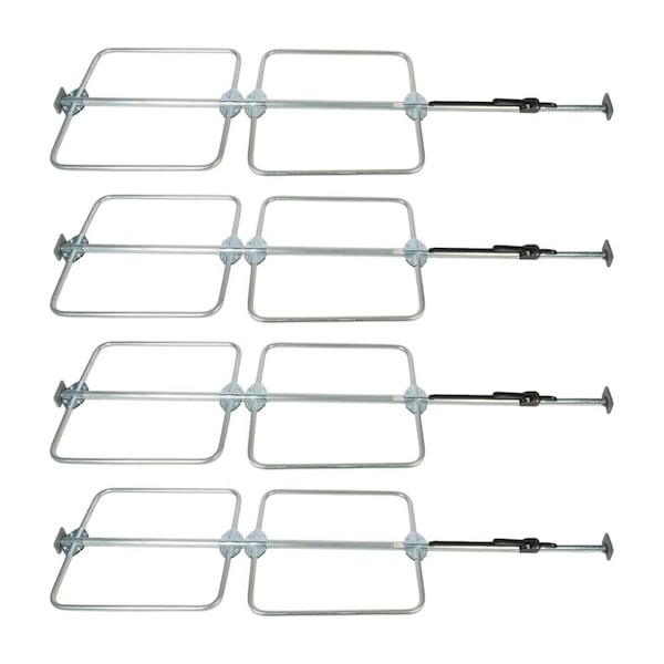Mytee Products Mytee Products 4Pack Cargo Load Lock Bar Kit - Steel Ratcheting 89-105 w/Bolt-On Hoop Set DV-GST-Hoop-Kitx4 - main