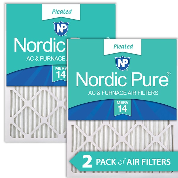 Nordic Pure 10x30x1 Pleated Air Filter, High Capacity, Electrostatically Charged Synthetic Media, MERV 14, 2 PK 10x30x1M14-2 - main