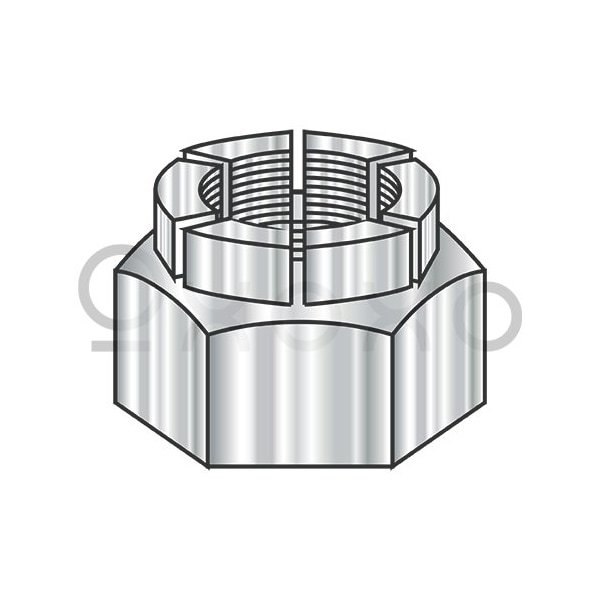 Oxoxo 1/4-28 Flex Type Lock Nut Full Height 18-8 Stainless Steel, 250PK 457621 - main