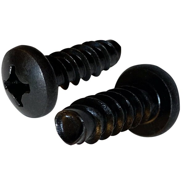 Newport Fasteners #8-16 x 1-1/2 in, Black Oxide 18-8 Stainless Steel Pan Head Phillips Drive, 400 PK 498585-400 - main