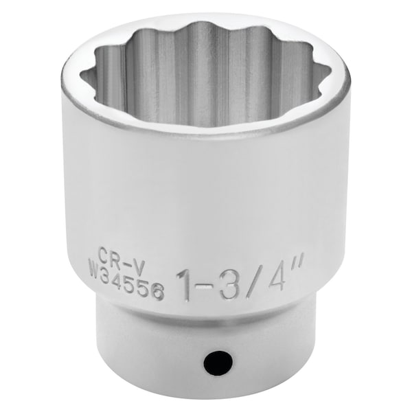 Performance Tool 3/4 in. Dr. 1-3/4 in. 12pt Socket, Chrome Vanadium, Corrosion Resistant W34556 - main