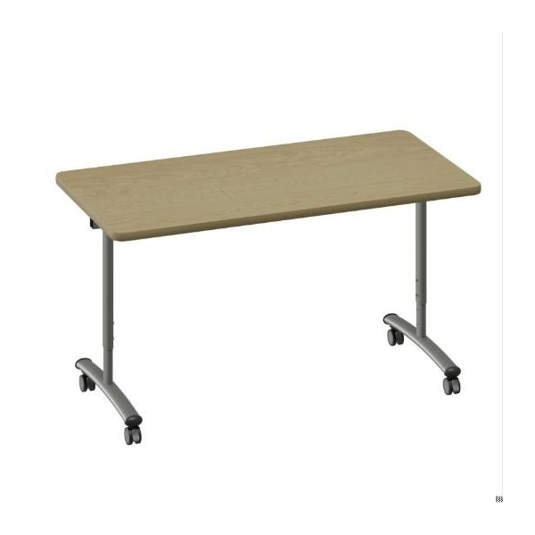 Correll Rectangle Premium Sit To Stand HPL Flip Top Table, 60 in W, 28 in to 38 in H, Particleboard Top FTS3060-16-14-16 - main