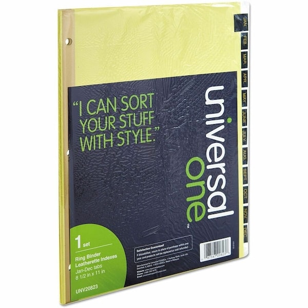 Universal INDEX, BNDR, LTR, MONTHS, 12PK UNV20823 - main