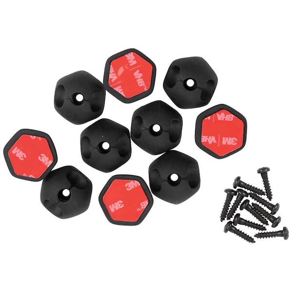 Klein Tools Cable Clip, Rubber, Black, 1.10 in L, 10 PK 450-400 - main