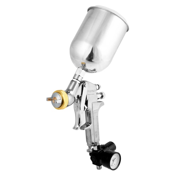 Neiko HVLP Spray Gun Paint Sprayer, 1.7 mm Gun, Nozzle Size 600 cc Air Gauge Regulator 31215A - main