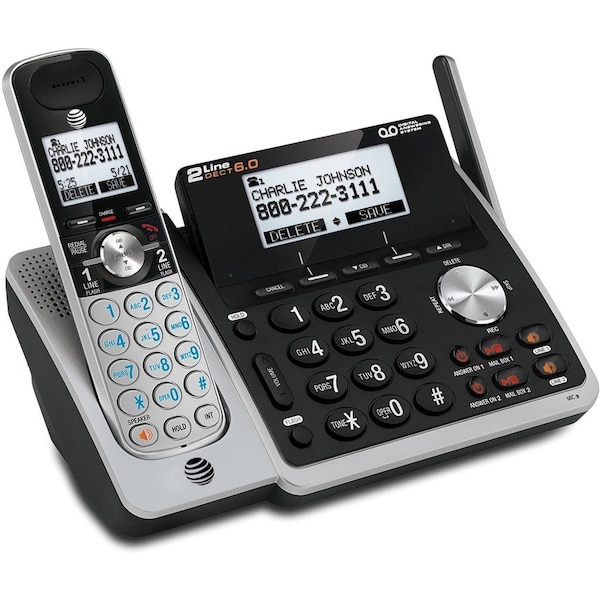 Att Cordless Phone, 2-Line, Dual CID/Call Waiting TL88102 - main