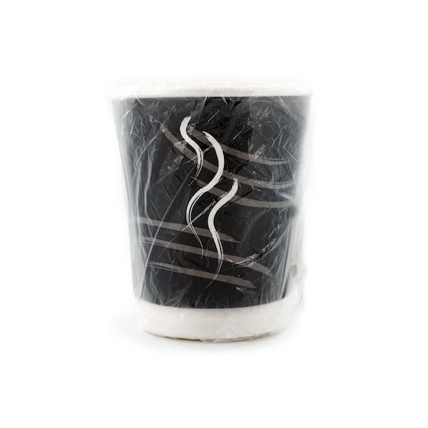 Rdi Double Wall Cup Generic Black Wrapped 10oz 500cs, 500PK CP-DBW10-BLK - main