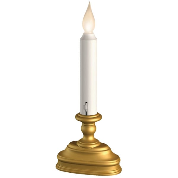 Xodus Standard 4.5'' W. x 7.5'' H. x 2'' D. Antique Brass LED Battery Operated Candle FPC1320B - main