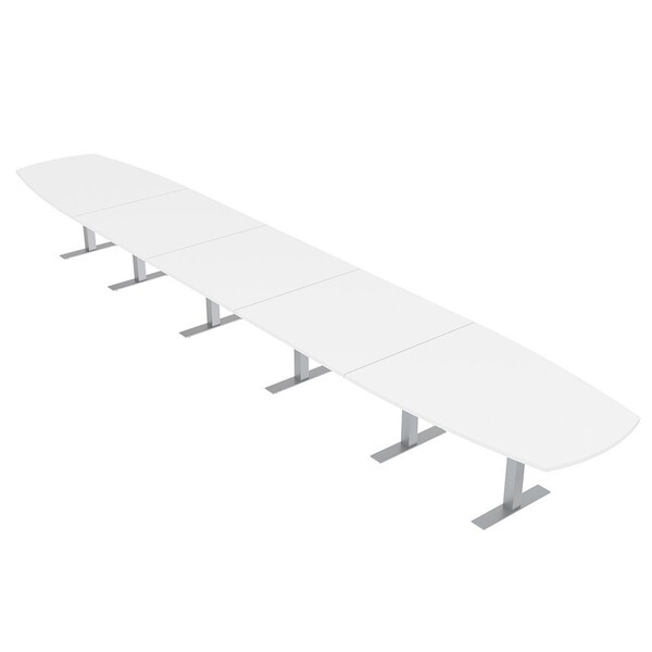 Skutchi Designs Arc Boat Conference Table With Power, 48 in W, 264 in L HAR-ABOT-48X264-T-W960-NA - main