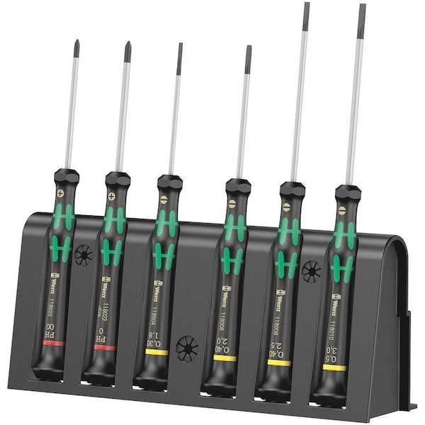 Wera 2035/6 A Screwdriver set and rack for electronic applications, 6 pieces 5118150001 - main