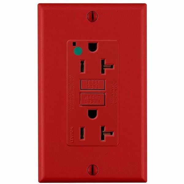 Leviton SmartlockPro GFCI 20A HG/PI Red GFNT2-HFR - main