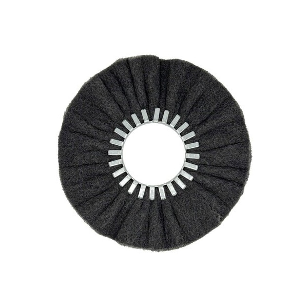 Renegade Products Usa Ultra-Fine Black, 8 Inch, No Center Plate Case Pack Satin Airway Buffing Wheel, 5PK FSA8X3N0-2PHDUFS-5PAK - main