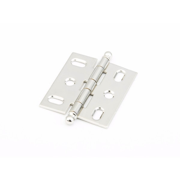 Schaub Ball Tip Mortise Cabinet Hinge Polished Nickel Finish 1111B-PN - main