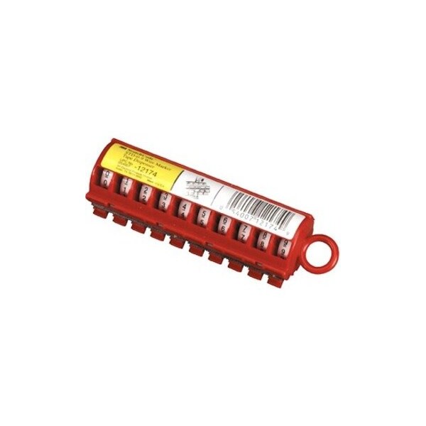 3M Wire Marker Dispenser w/Tape, Preprinted, Legend 0 to 9, Polyester Film, 5,760 Labels, Max Temp 250F STD-0-9 - main