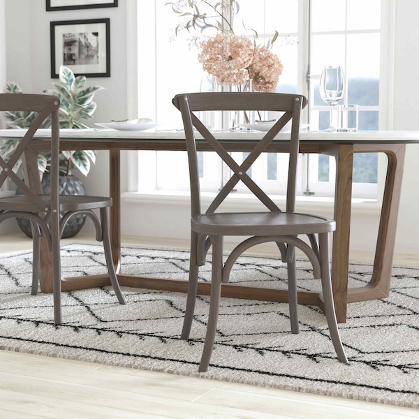 Flash Furniture Advantage Grey X-Back Chair X-BACK-GREY - main