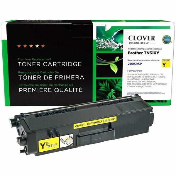 Cig Clover Imaging Remanufactured Yellow Toner Cartridge for Brother TN310 200595P - main