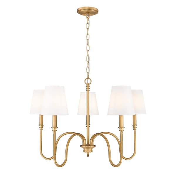 Z-Lite Jisele Rubbed Brass 5 Light Chandelier 4505-5RB - main