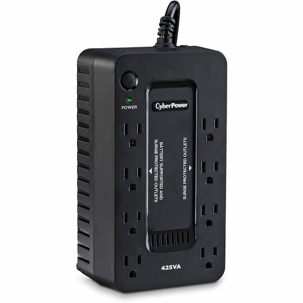 Cyberpower 425VA/260W 120V 15A 8 OUTLETS 5 FT CORD 3-YEAR WARRANTY ST425 - main