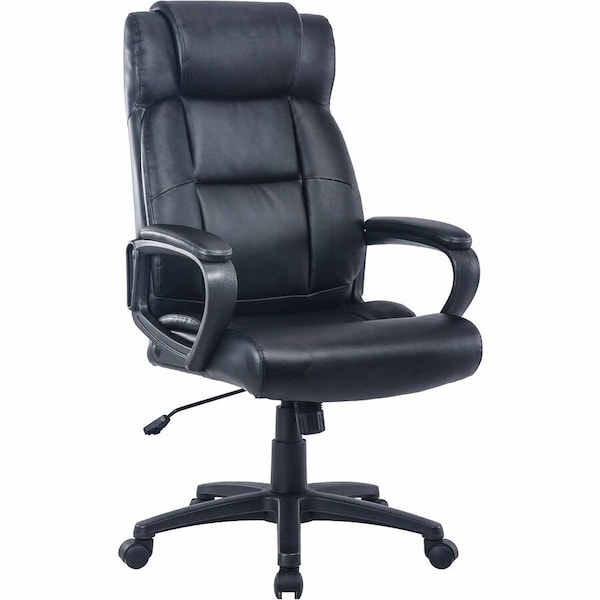 Lorell Executive Office Chair, Black, Leather LLR41844 - main
