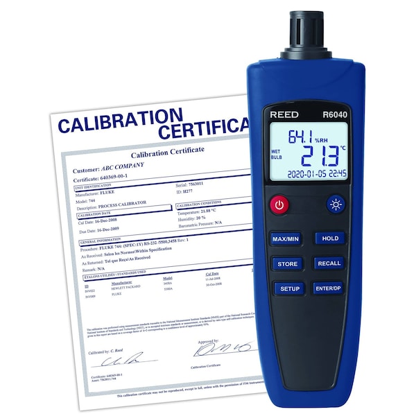 Reed Instruments Digital Psychrometer R6040-NIST - main