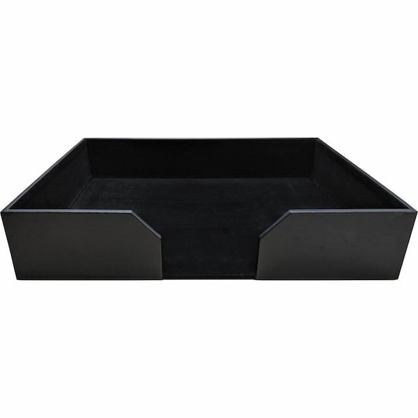 Dacasso Classic Black Leather 17" x 14" Conf. Pad Holder without Coaster Holders A1063 - main