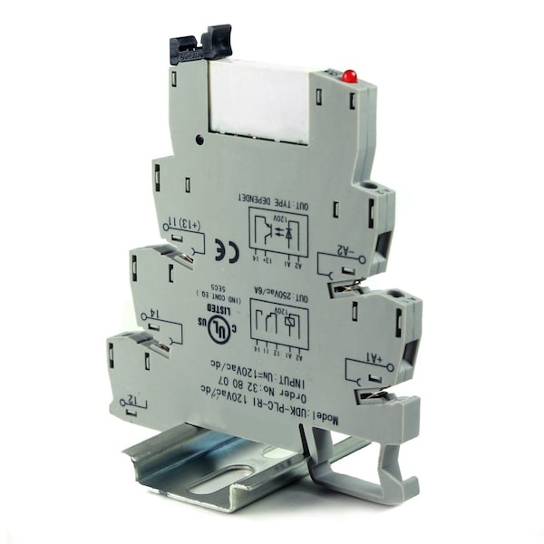 Automation Systems Interconnect Terminal Block Relay, DIN Rail Mount 120V, SPDT Relay 120Vac/dc Coil, 6A 250 Vac Contact ASI328007 - main