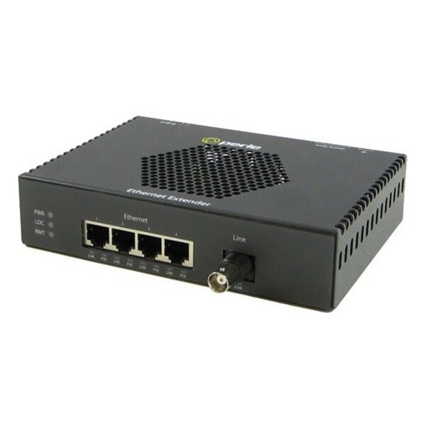 Perle Systems EXP-4S1110PE-BNC 4X10/100/1000 BNC VDSL POE+ CPE LAN EXTENDER 06005284 - main