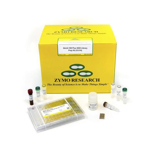 Zymo Quick-16S Plus NGS Library Prep Kit V3-V4, UDI, w/Primer Set 2, Rxns 96 ZD6421-PS2 - main