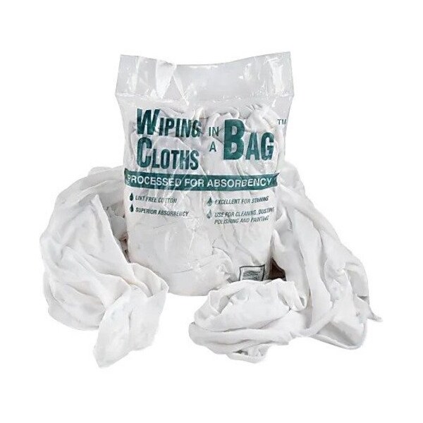United Facility Supply BagARags Reusable Wiping Cloths Cotton White 1lb Box N250CW01 - main