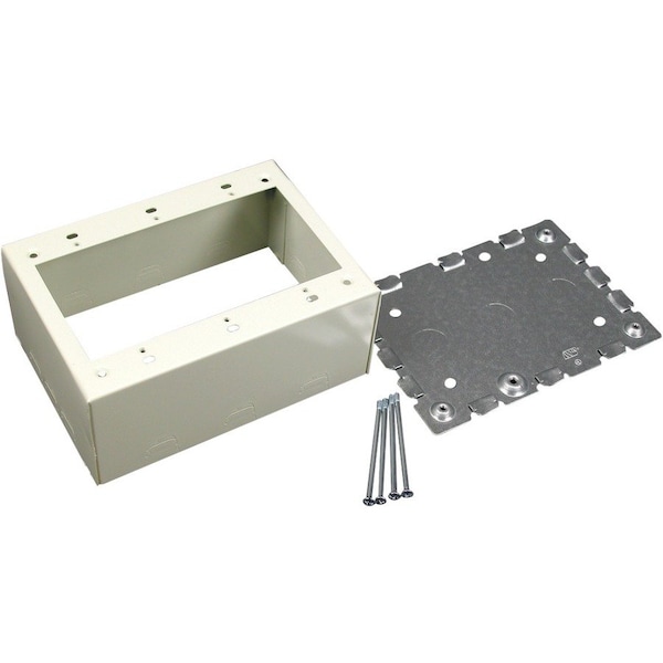 Wiremold GFCI Three Gang Box Fitting, Ivory, Steel V5744-3 - main