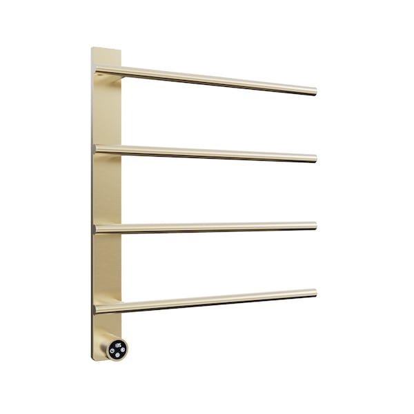 Edendirect 4-Bars Stainless Steel Wall Mounted Electric Towel Warmer Drying Rack Towel Heater in Gold ZR-EB04BG003 - main
