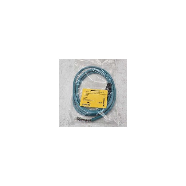 Turck Industrial Ethernet Extension Cable, RJ45 Male to RJ45 Male, Teal TPE, 2m RJ45S 841-2M - main