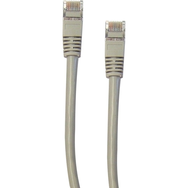 Cable Wholesale Shielded Cat5e Gray Copper Ethernet Cable, F/UTP, Snagless/Molded Boot, POE Compliant, 10 foot 10X6-52110 - main