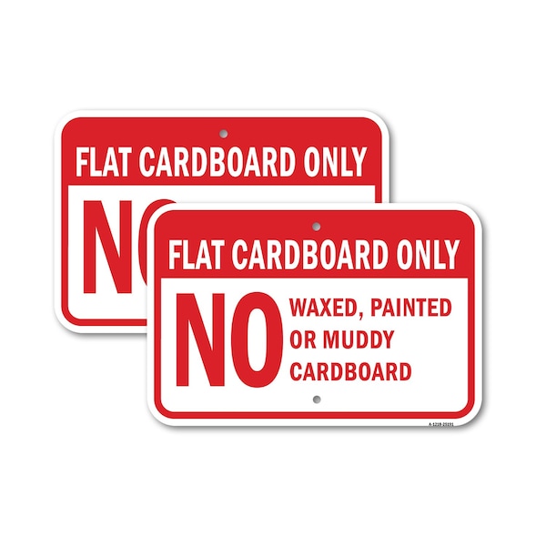 Signmission Flat Cardboard Only No Waxed Painted Or Muddy Car, 18'' X 24'' 2 Signs, Heavy Gauge Aluminum, 2PK A-1824-2PACK-25191 - main