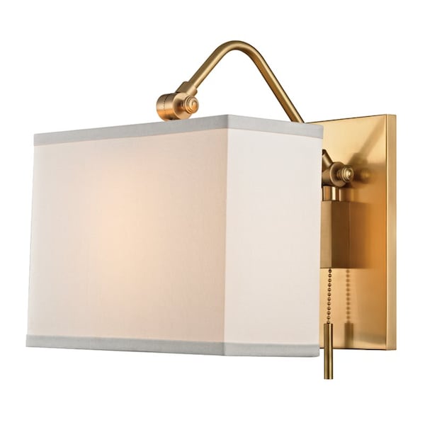 Hudson Valley Lighting Leyden 1 Light Wall Sconce 9 In. Aged Brass 5421-AGB - main