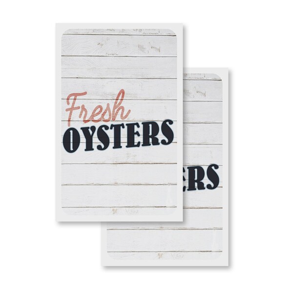 Signmission Oysters, Vinyl Decals Only 24 Inch x 36 Inch, Vinyl Decal, 2PK DSB-2436-2PACK-30408 - main