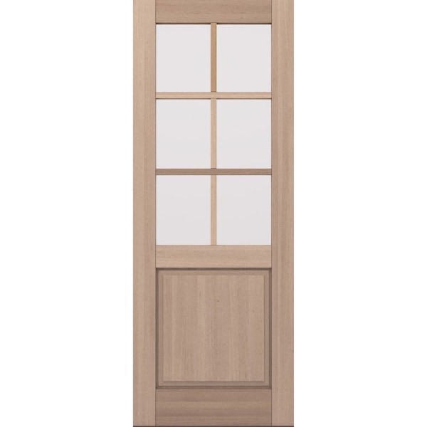 Doornmore G5006, 37.75" x 98" ( 36" Door) Left Hand, Mahogany SDL 6 Lite, 1/2 Lite Exterior Door G5006-SW-3696_1_LI - main
