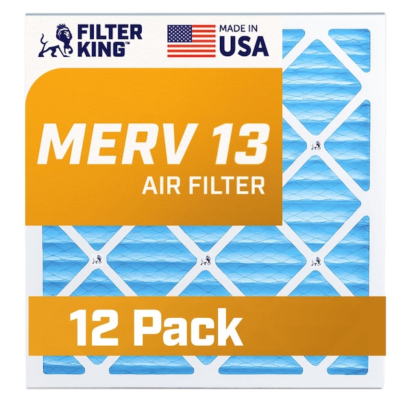 Filter King 8x35.5x1 Air Filter, MERV 13, Standard Capacity, Actual Size: 8x35.5x0.75 FK8X35.5X1A-M13-12 - main