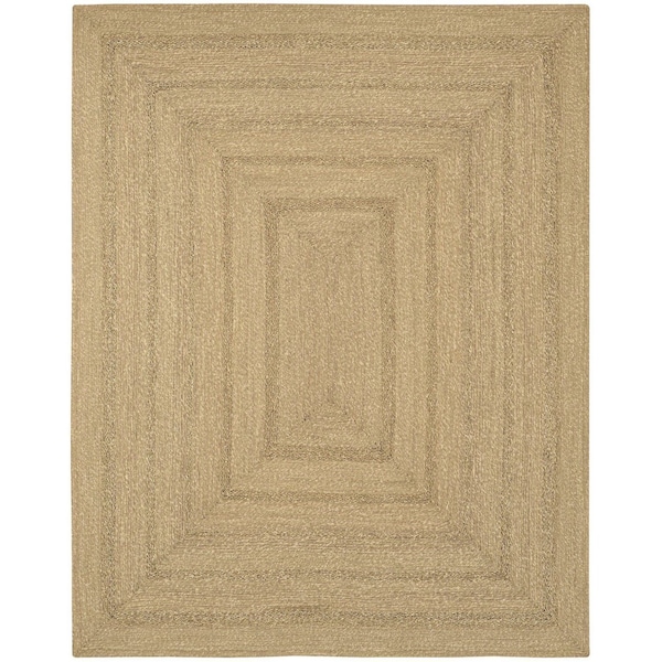 Homeroots 6' X 9' Natural And Brown Handmade Indoor Outdoor Area Rug 551069 - main