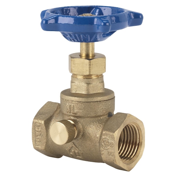 B & K 1/2 in. FIP X 1/2 in. FIP Brass Stop and Waste Valve 220-2-12 - main