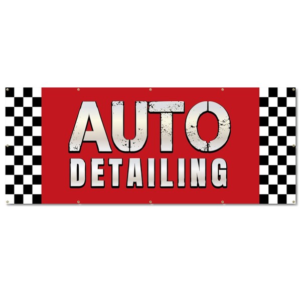 Signmission Auto Detailing, 48 Inch, Banner B-120-30342 - main