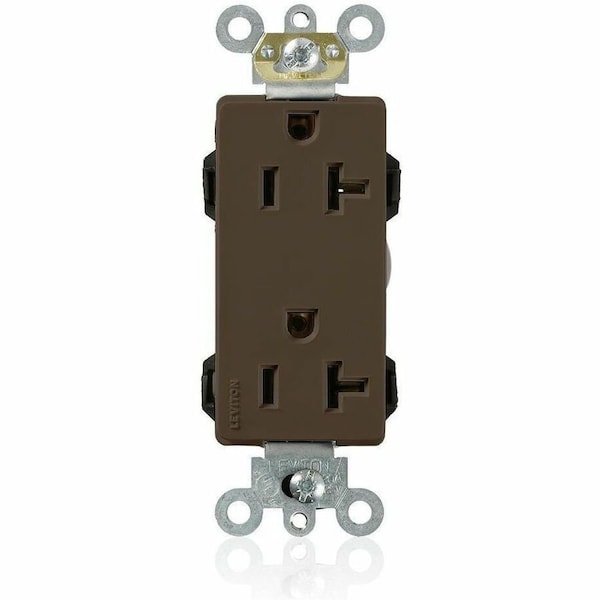 Leviton Straight Blade Receptacle, 5-20R, 20 A, 125V AC, Flush Mount, Self-Grounded M1636 - main
