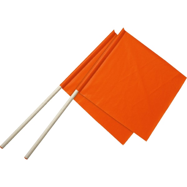 Ironwear 18in x 18in Hi Vis Heavy Duty Safety Flags, PVC Coated, Polypropylene, Orange 1320 | PVC Coated Safety Flag - Reg - main