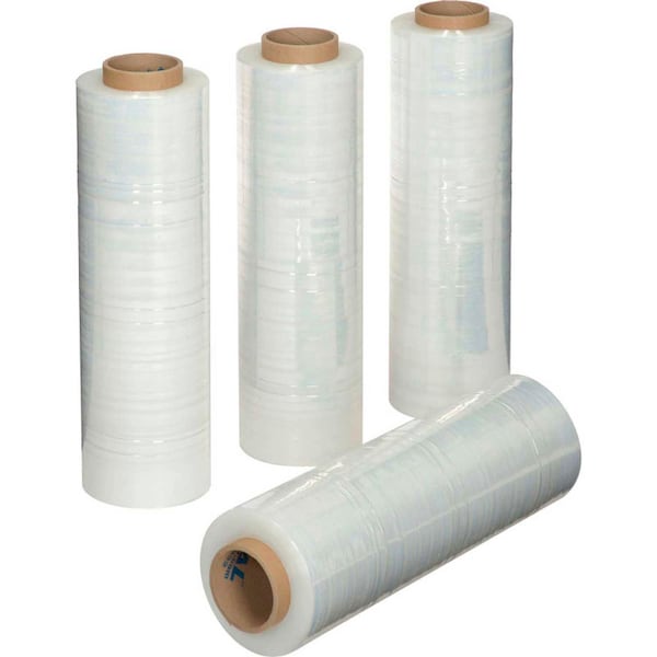 Global Industrial Stretch Wrap Film 18" x 1500' x 80 Gauge Clear For Hand Dispenser, Skid Lot 242427S - main