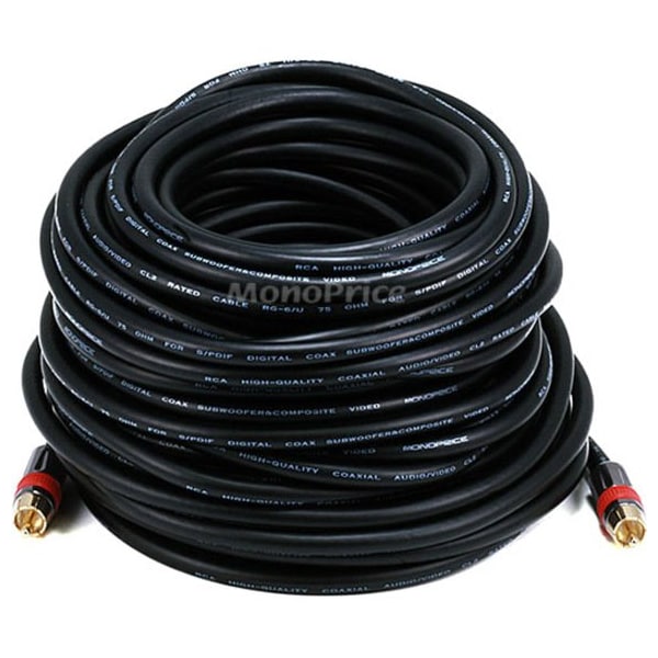 Monoprice 75ft High-quality Coaxial Audio/Video RCA CL2 Rated Cable - RG6/U 75ohm 5871 - main