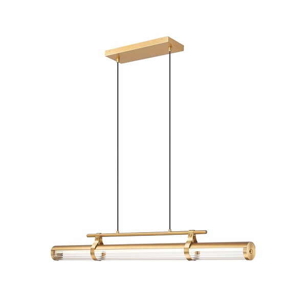 Z-Lite Benoit Modern Gold 1 Light Linear Chandelier 1959-44L-MGLD-LED - main