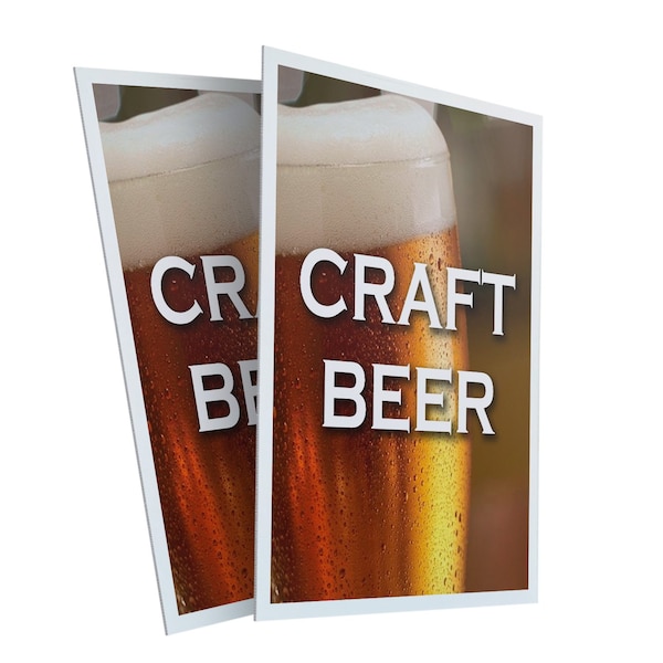 Signmission Craft Beer, Plastic Signs Only 24 Inch x 36 Inch, Corrugated Plastic, 2PK CSB-2436-2PACK-Craft Beer - main